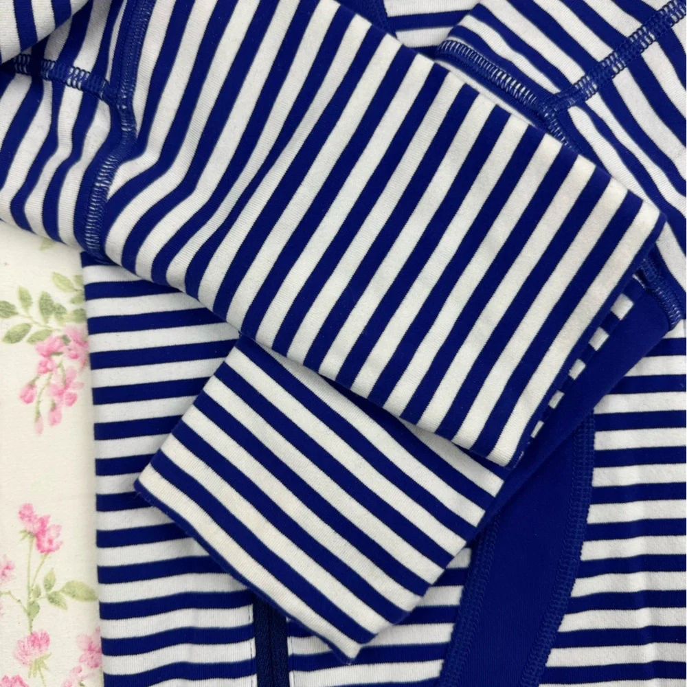 Lululemon In Stride Striped Zip Up Jacket 6 - Picture 10 of 16